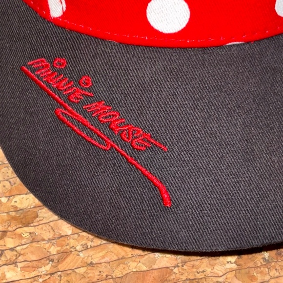 Minnie Mouse Disneyland Parks Polka Dot Youth Cap Hat Ears & Red Bow Authentic - Picture 6 of 9